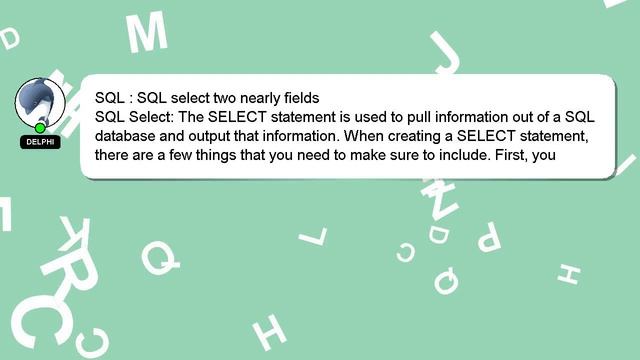 SQL : SQL select two nearly fields смотреть онлайн