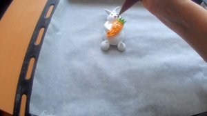 ДЕКОР ДЛЯ ПАСХАЛЬНЫХ КУЛИЧЕЙ ГОТОВИМ БЕЗ НАСАДОК ПАСХАЛЬНЫЙ КРОЛИК  ЦЫПЛЯТА ИЗ БЕЗЕ МК Olya kondite