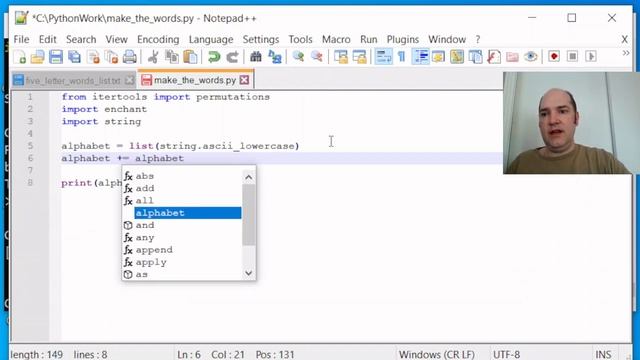 Create a list of all 5 letter words (pt. 1) смотреть онлайн
