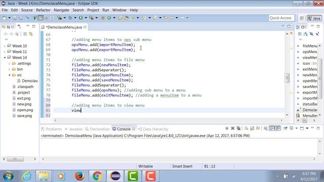 Java | Creating Checkbox Menu Item смотреть онлайн