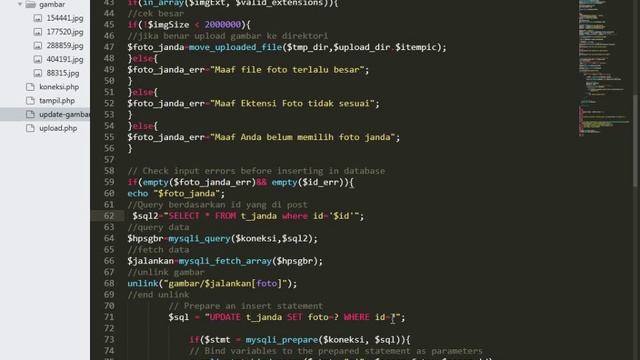 Update dan Unlink Data Gambar di PHP смотреть онлайн