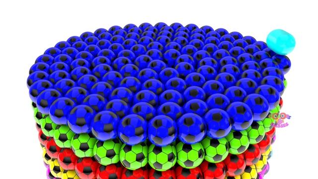 Learn Colors For Babies With Lot Of Colors 3D Magic Soccer Balls Spiral For Kids | Learning Videos смотреть онлайн