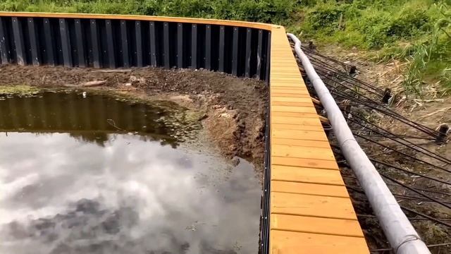 Укрепление берега шпунтом ПВХ