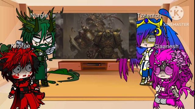 Реакция Богов Хаоса из альтернативной вселенной на Варп маяк (Хаос)