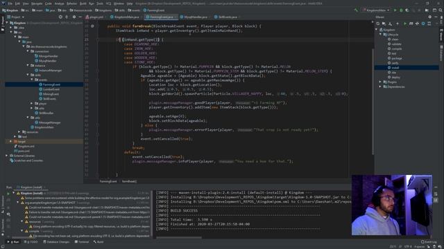 Minecraft Kingdoms Plugin - Farming Event (Bukkit Coding Tutorial Live)