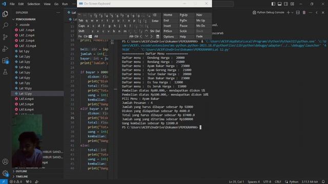 Python Dasar 2 (IF ELIF ELSE) смотреть онлайн
