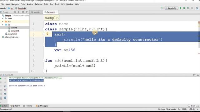 kotlin in hindi lec-8 (classes and constructor in kotlin) by alok смотреть онлайн
