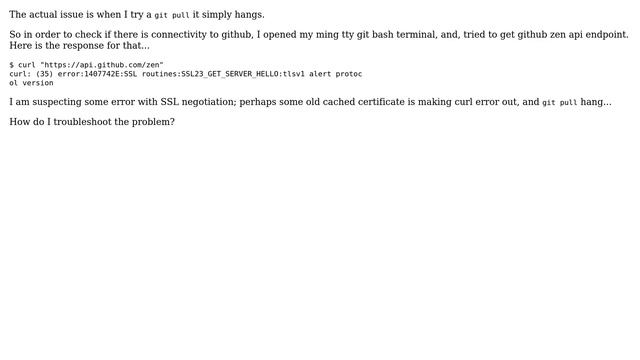 SSL error while curl-ling due to which git pull may have stopped working (?) смотреть онлайн