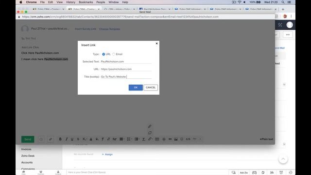 Zoho CRM Notifications When Email Links Are Clicked And Bounce Tracking смотреть онлайн