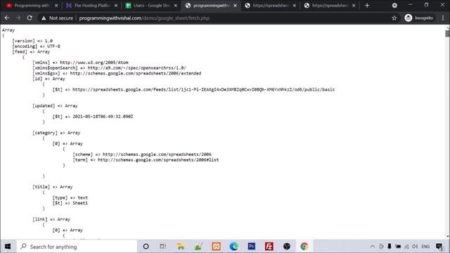 Fetch Google Sheet Data into Website | PHP + API смотреть онлайн