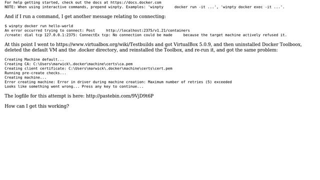 Error creating machine: Error in driver during machine creation: Maximum number of retries (5)... смотреть онлайн