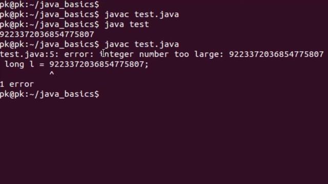 Java Tutorial - more on L suffix смотреть онлайн