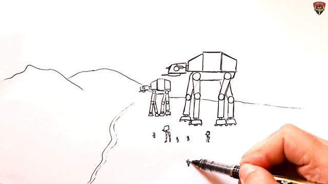 How to draw a Star Wars Battle scene | War scene drawing смотреть онлайн