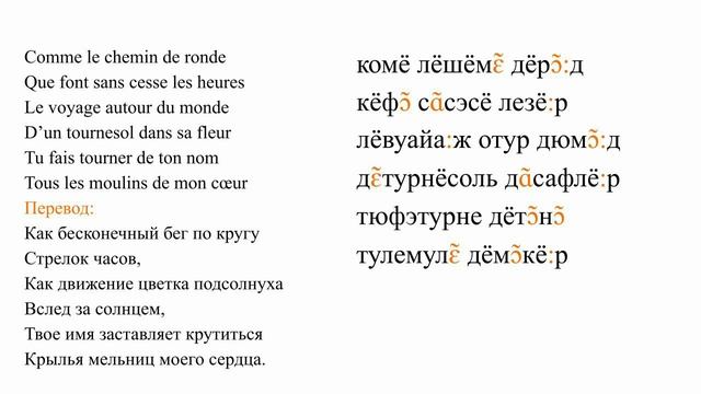 Фрида Боккара - Les moulins de mon coeur. Произношение и перевод смотреть онлайн