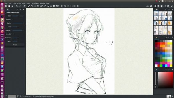 MyPaint 2.0.1 simple drawing and painting program that works well with Wacom-style graphics tablets