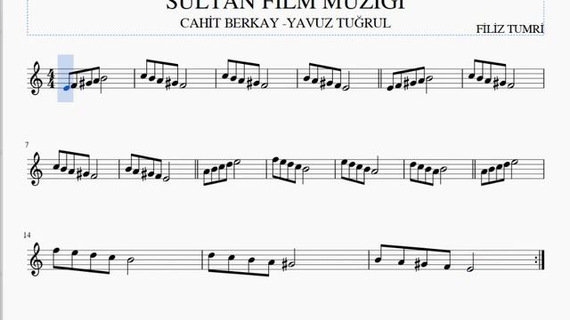 SULTAN FİLM MÜZİĞİ -CAHİT BERKAY- KLARNET NOTALARI смотреть онлайн