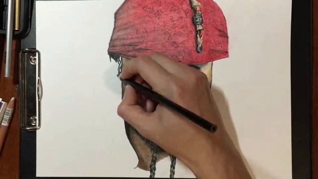 Рисуем Портрет Джека Воробья Цветными Карандашами (Пираты Карибского Моря) Timelapse | Safronov ART смотреть онлайн