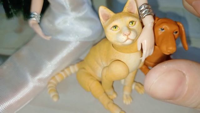 Светло-рыжий кот бжд. Red cat bjd смотреть онлайн