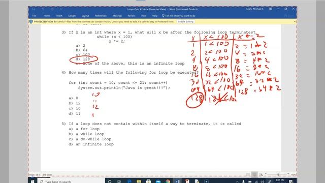 JAVA - Lesson #67 - Practice Loops Quiz #2 смотреть онлайн