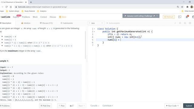 Get Maximum in Generated Array | Live Coding with Explanation | Leetcode # смотреть онлайн