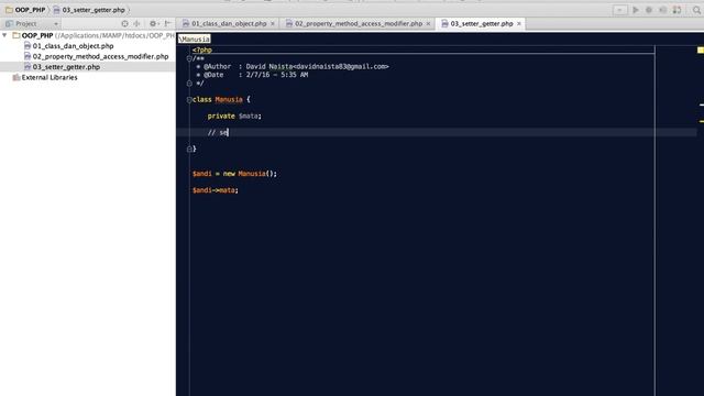 Belajar PHP - 03 Setter Getter смотреть онлайн