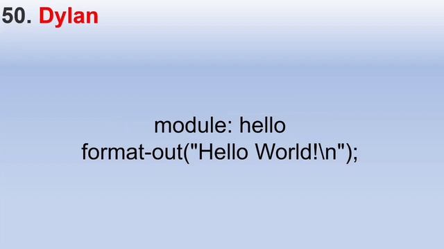 Hello World Program in 100 Programming Languages смотреть онлайн
