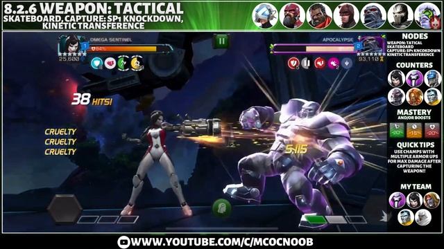 MCOC Act 8.2.6 - Weapon: Tactical Skateboard & Kinetic Transference - Bahamet - Heal Sponge смотреть онлайн