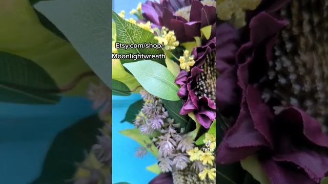 Purple Sunflower Wreath #falldecor #fallwreaths #autumnaesthetic #autumndecorations #autumnwreath смотреть онлайн