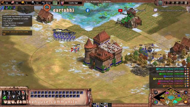 AOE2:DE - 4v4 Slavs Frigid Lake - Extreme AI - 2022/10/05 смотреть онлайн