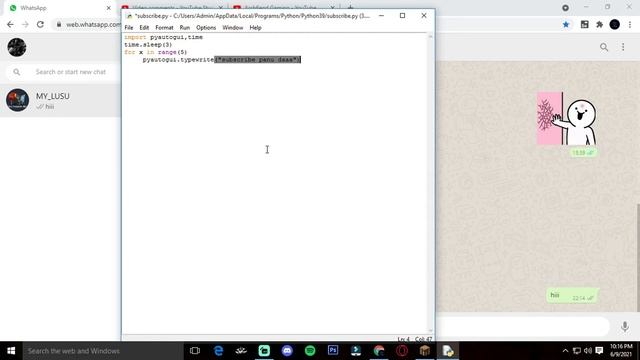 HOW TO SPAM CHAT IN WHATSAPP,INSTAGRAM,DISCORD WITH PYTHON IN TAMIL смотреть онлайн