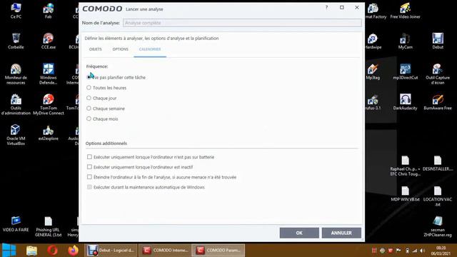 COMODO Antivirus VS scanne Planifier Calendrier смотреть онлайн