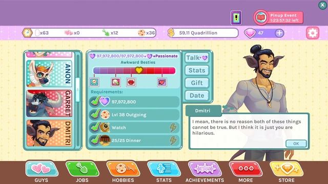 Blush Blush Part 23. Dmitri Dose Not Like Pineapple On Pizza. Fully Voiced DLC. 1st Time Completing