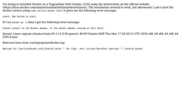 DevOps & SysAdmins: Can't start docker on Ubuntu 14.04: Job failed to start смотреть онлайн