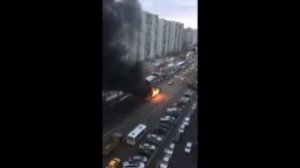 «Транс новости» : Возгорание автобуса НефАЗ-5299-40-52 №200115 на маршруте № т72. 27.01.2021