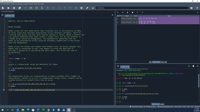 NumPy Arrays смотреть онлайн