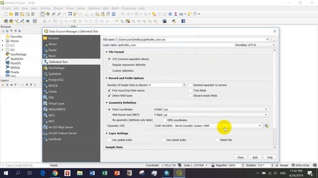 Convert Lat Lon to XY (UTM) using QGIS, Easy and Free смотреть онлайн