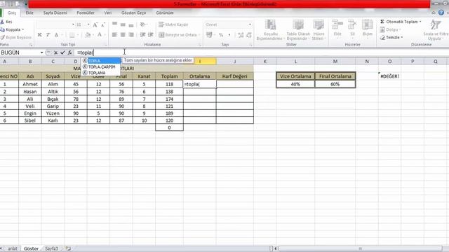 Excel - 5 / 10 (Formüller) смотреть онлайн
