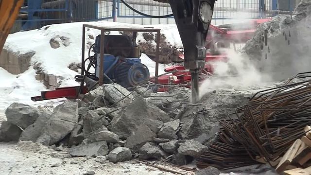 Отбойник и бетон