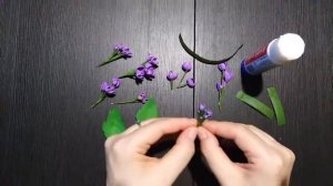 Мастер-класс из фаомирана "Веточка сирени с георгиевской лентой"