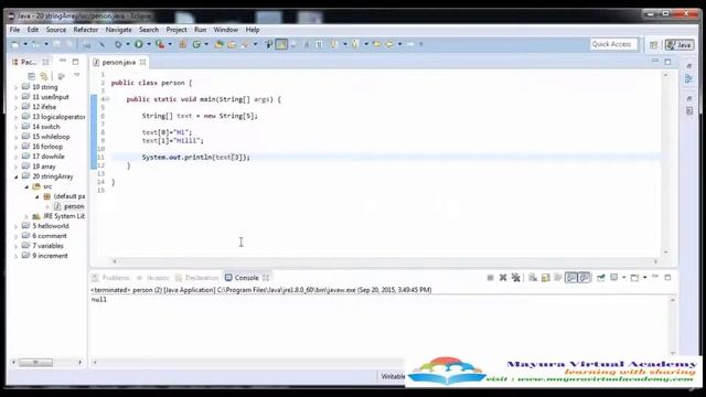 017 Handling string array - Mayura Virtual Academy смотреть онлайн