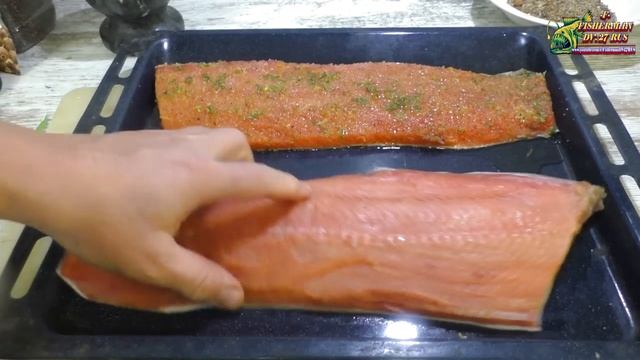 Малосольный лосось с жареной цедрой апельсина, эксклюзивный рецепт засолки красной рыбы #3