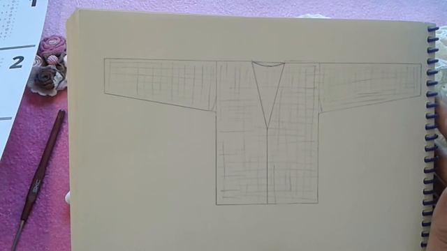 Летний кардиган узором "сетка". Описание вязания модели. смотреть онлайн