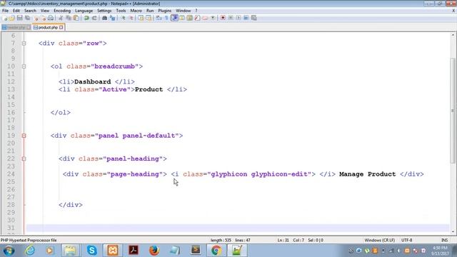 INVENTORY MANAGEMENT SYSTEM TUTORIAL IN PHP:-PART 2 смотреть онлайн