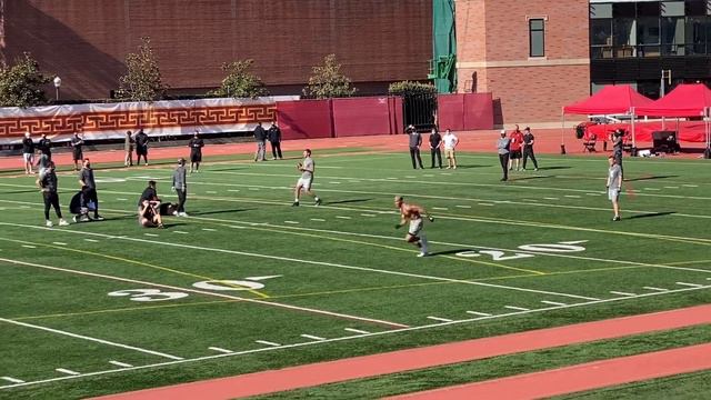 Amon-Ra St. Brown working out for NFL scouts at USC’s pro day смотреть онлайн