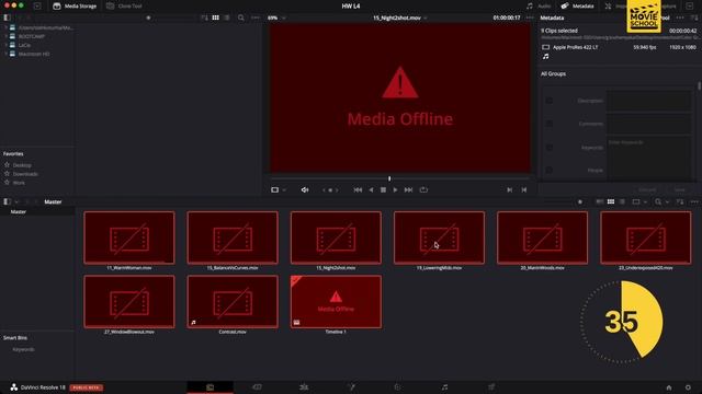 Media Offline в Davinci Resolve. Что делать?. LevelUp за минуту смотреть онлайн