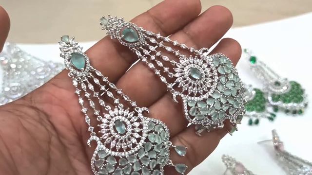 CZ/AD Earrings #manufacture #jewelrydesigner #wholesaleprice #bestrates (1) смотреть онлайн