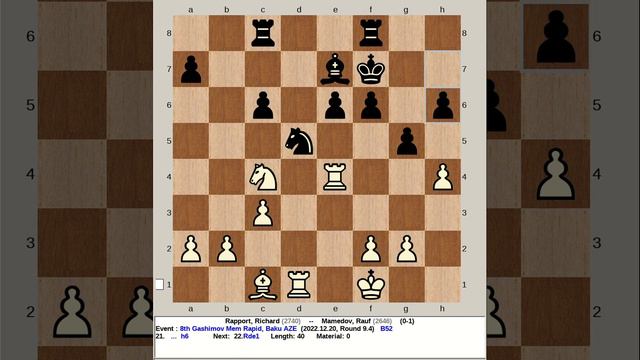 Rapport, Richard vs Mamedov, Rauf | 8th Gashimov Mem Rapid, Baku AZE 2022 R9 4 #chess смотреть онлайн