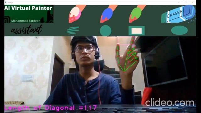 Advanced virtual painter | Virtual Painter with geometric shapes | Computer Vision (CV) смотреть онлайн