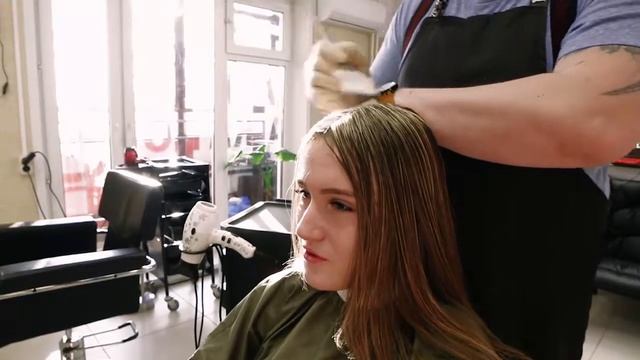 Красим волосы средней длины