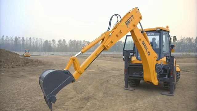 SDLG Backhoe Loader Walkaround  B877